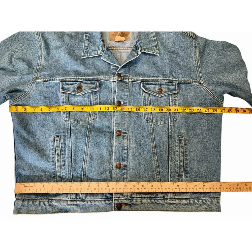 Vintage Arizona Jean Co Blue Jean Denim‎ Trucker Jacket Stonewash Mens Size XLg - Picture 6 of 10